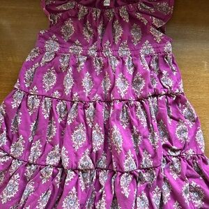 Tea Collection Girls Purple Flutter Tiered Dress